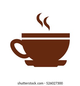 delicious coffee cup flat icon vector illustration design