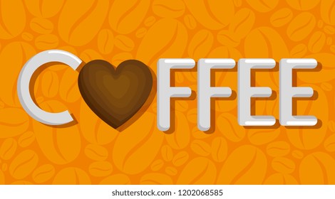 delicious coffee cup with heart