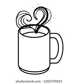 delicious coffee cup with heart