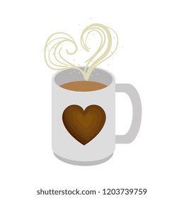 delicious coffee cup with heart