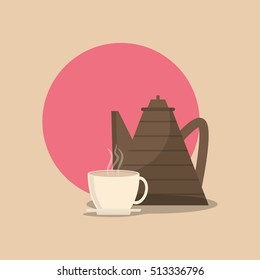 Delicious coffee cup icon vector illustration graphic design