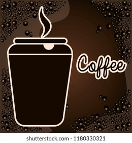 delicious coffee in cup plastic