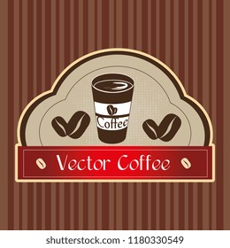 delicious coffee in cup plastic