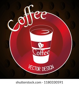 delicious coffee in cup plastic