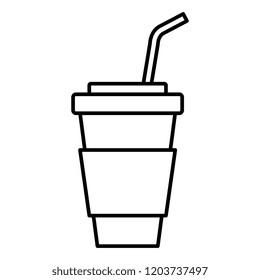 delicious coffee in cup plastic