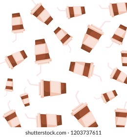 delicious coffee in cup plastic pattern