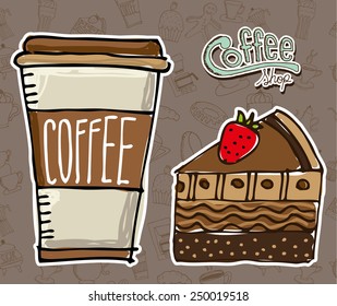 delicious coffee design, vector illustration eps10 graphic 