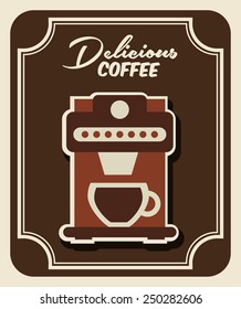 delicious coffee design, vector illustration eps10 graphic 