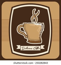 delicious coffee design, vector illustration eps10 graphic 
