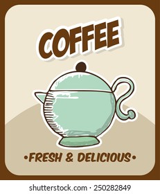 delicious coffee design, vector illustration eps10 graphic 