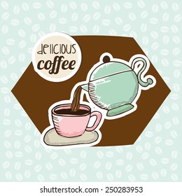 delicious coffee design, vector illustration eps10 graphic 