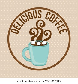 delicious coffee design, vector illustration eps10 graphic 