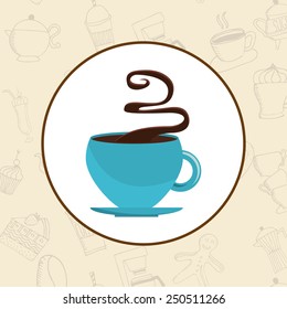 delicious coffee design, vector illustration eps10 graphic 