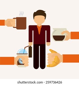 delicious coffee design, vector illustration eps10 graphic 