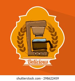 delicious coffee design, vector illustration eps10 graphic 