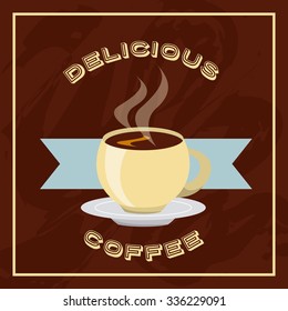 delicious coffee design, vector illustration eps10 graphic 