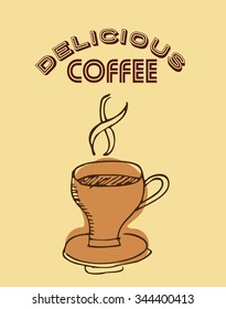 delicious coffee design, vector illustration eps10 graphic 
