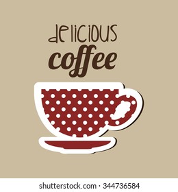 delicious coffee design, vector illustration eps10 graphic 