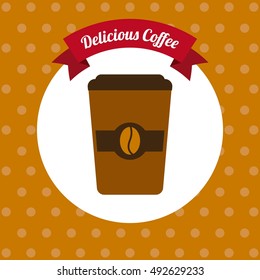 delicious coffee drink fresh icon vector illustration design