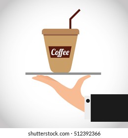 delicious coffee drink icon vector illustration design