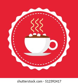 delicious coffee drink icon vector illustration design