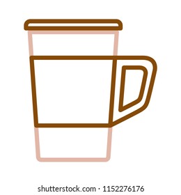 delicious coffee drink in plastic container
