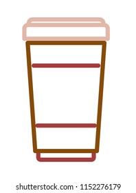delicious coffee drink in plastic container