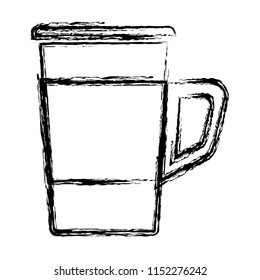 delicious coffee drink in plastic container
