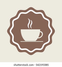 Delicious coffee icon vector illustration graphic design