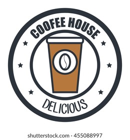 delicious coffee  isolated icon design, vector illustration  graphic 