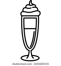 Delicioso café milkshake em estilo de arte plana