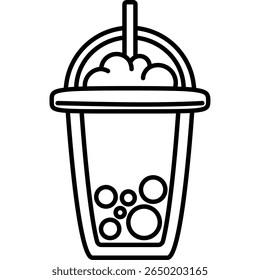 Delicioso café milkshake em estilo de arte plana