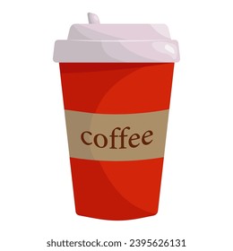  Delicious coffee paper cup. Drink vector illustration design