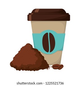 delicious coffee in plastic container