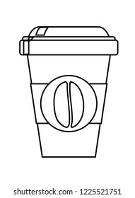 delicious coffee in plastic container