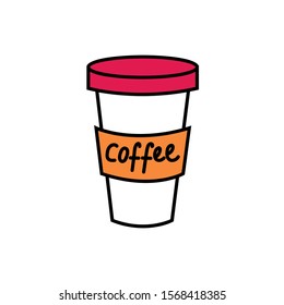 delicious coffee in plastic container icon vector illustration design