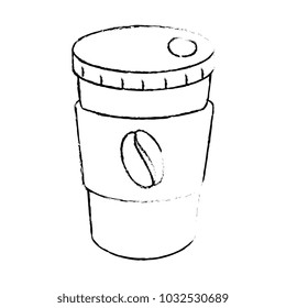 delicious coffee in plastic cup
