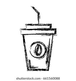 delicious coffee in plastic cup