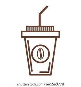delicious coffee in plastic cup