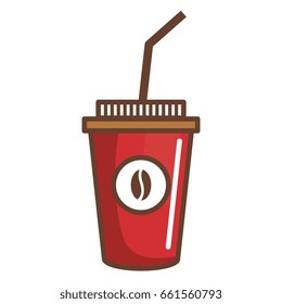 delicious coffee in plastic cup