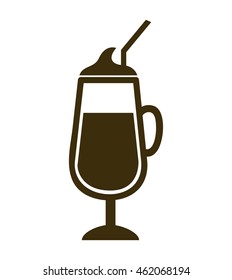 delicious coffee silhouette icon vector illustration design