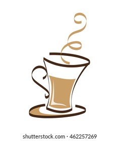 delicious coffee silhouette icon vector illustration design