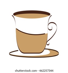 delicious coffee silhouette icon vector illustration design