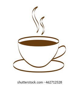 delicious coffee silhouette icon vector illustration design