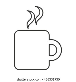 delicious coffee silhouette icon vector illustration design