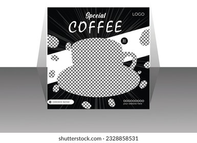 Delicious coffee social media promotion template