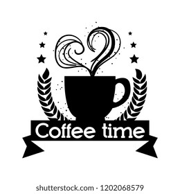 delicious coffee time cup