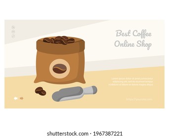 Delicious Coffee web page with geyser coffee maker