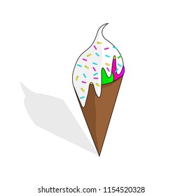 delicious cold ice cream 