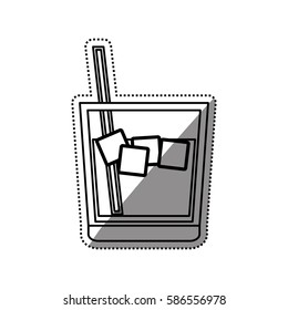 Delicious and cold juice icon vector illustration graphic design